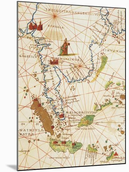 The Indian Ocean and Part of Asia and Africa: Malaysia and Islands of Java and Sumatra-Battista Agnese-Mounted Giclee Print