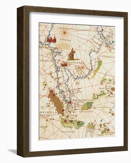 The Indian Ocean and Part of Asia and Africa: Malaysia and Islands of Java and Sumatra-Battista Agnese-Framed Giclee Print