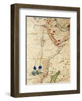 The Indian Ocean and Part of Asia and Africa: the Course of the Nile River-Battista Agnese-Framed Giclee Print