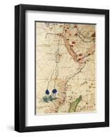 The Indian Ocean and Part of Asia and Africa: the Course of the Nile River-Battista Agnese-Framed Giclee Print