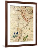 The Indian Ocean and Part of Asia and Africa: the Course of the Nile River-Battista Agnese-Framed Giclee Print