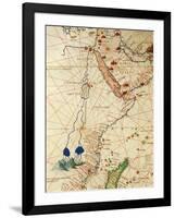 The Indian Ocean and Part of Asia and Africa: the Course of the Nile River-Battista Agnese-Framed Giclee Print