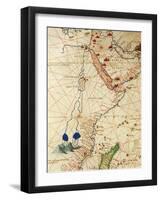 The Indian Ocean and Part of Asia and Africa: the Course of the Nile River-Battista Agnese-Framed Giclee Print