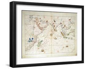 The Indian Ocean and Part of Asia and Africa-Battista Agnese-Framed Giclee Print