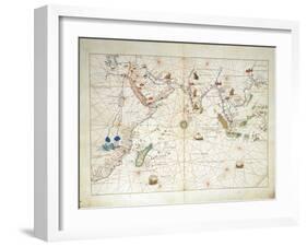 The Indian Ocean and Part of Asia and Africa-Battista Agnese-Framed Giclee Print