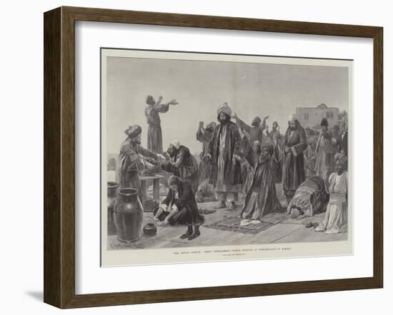 The Indian Plague, Great Intercessory Prayer-Meeting of Mohammedans in Bombay-Richard Caton Woodville II-Framed Giclee Print