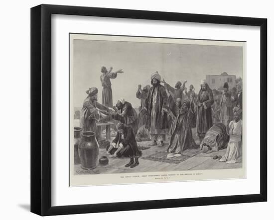 The Indian Plague, Great Intercessory Prayer-Meeting of Mohammedans in Bombay-Richard Caton Woodville II-Framed Giclee Print