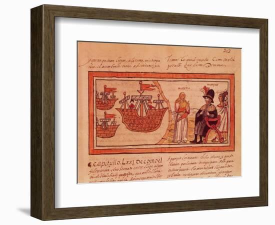 The Indian Princess Malinche or Dona Marina, Mistress of Hernando Cortes (1485-1547)-Diego Duran-Framed Giclee Print