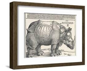 The Indian Rhinoceros is the Largest of the Asian Spiecies-Albrecht Dürer-Framed Photographic Print