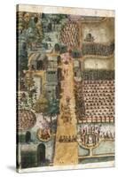 The Indian Village of Secoton, Book Illustration, circa 1570-80-John White-Stretched Canvas