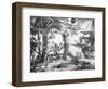 The Indians Astonished at the Eclipse of the Moon Foretold by Columbus, Illustration from 'A New…-null-Framed Premium Giclee Print