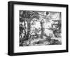 The Indians Astonished at the Eclipse of the Moon Foretold by Columbus, Illustration from 'A New…-null-Framed Premium Giclee Print