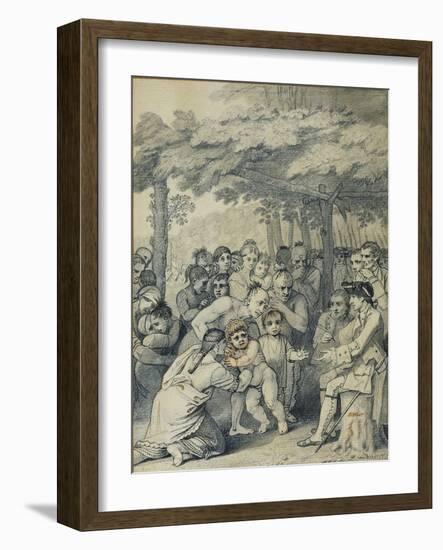 The Indians Delivering Up the English Captives to Colonel Bouquet Near His Camp-Benjamin West-Framed Giclee Print