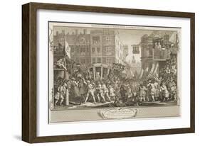 The Industrious 'Prentice Lord Mayor of London, from the Series "Industry and Idleness"-William Hogarth-Framed Giclee Print