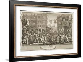 The Industrious 'Prentice Lord Mayor of London, from the Series "Industry and Idleness"-William Hogarth-Framed Giclee Print