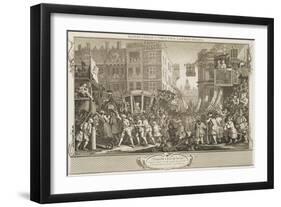 The Industrious 'Prentice Lord Mayor of London, from the Series "Industry and Idleness"-William Hogarth-Framed Giclee Print