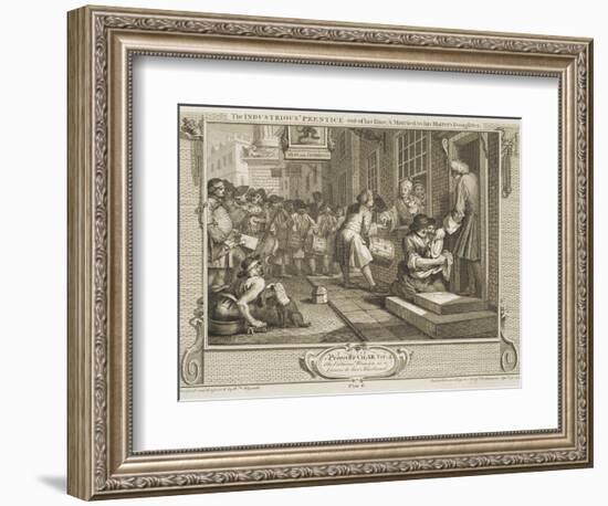 The Industrious 'Prentice Out of His Time and Married to His Master's Daughter-William Hogarth-Framed Giclee Print