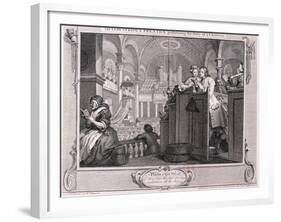 The Industrious Prentice Performing the Duty of a Christian, from Industry and Idleness 1747-William Hogarth-Framed Giclee Print