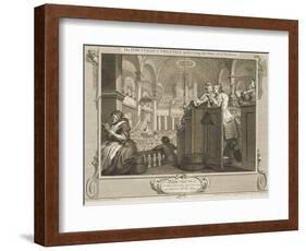 The Industrious 'Prentice Performing the Duty of a Christian-William Hogarth-Framed Giclee Print