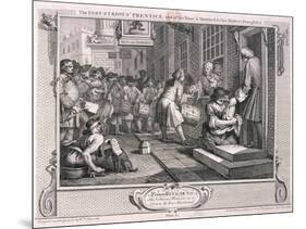 The Industrious Prentice, Plate VI of Industry and Idleness, 1747-William Hogarth-Mounted Giclee Print