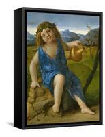 The Infant Bacchus, C.1505-10-Giovanni Bellini-Framed Stretched Canvas