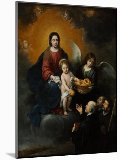 The Infant Christ Distributing Bread to the Pilgrims, 1678-Bartolomé Estebàn Murillo-Mounted Giclee Print