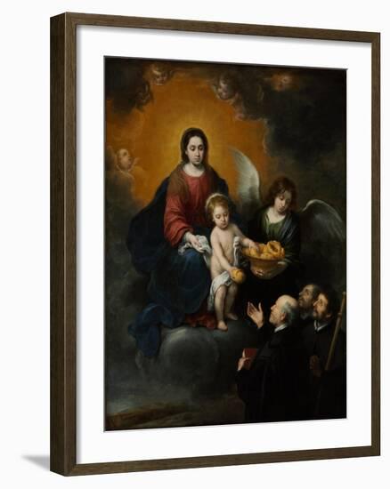 The Infant Christ Distributing Bread to the Pilgrims, 1678-Bartolomé Estebàn Murillo-Framed Giclee Print