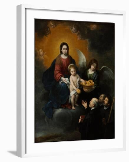 The Infant Christ Distributing Bread to the Pilgrims, 1678-Bartolomé Estebàn Murillo-Framed Premium Giclee Print