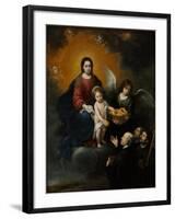 The Infant Christ Distributing Bread to the Pilgrims, 1678-Bartolomé Estebàn Murillo-Framed Premium Giclee Print