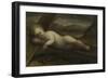 The Infant Christ Lying on a Cross-null-Framed Giclee Print