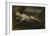 The Infant Christ Lying on a Cross-null-Framed Giclee Print