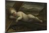 The Infant Christ Lying on a Cross-null-Mounted Giclee Print