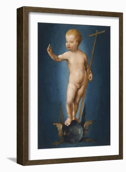 The Infant Christ on the Orb of the World, Ca 1530-Joos Van Cleve-Framed Giclee Print