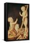 The Infant Christ Triumphing Over Death and the Infant St. John the Baptist-Lucas Cranach the Elder-Framed Stretched Canvas