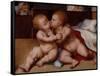 The Infant Christ with the Infant St John the Baptist-Quentin Massys or Metsys-Framed Stretched Canvas