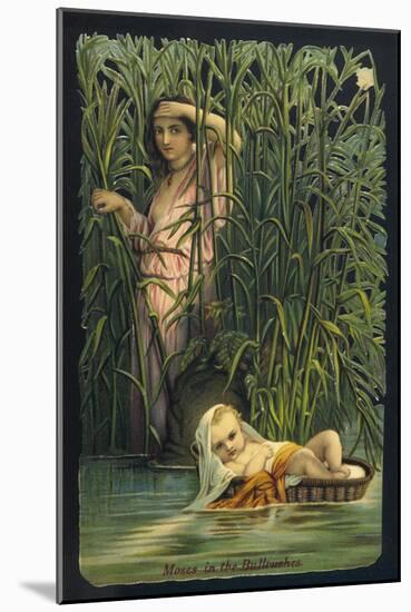 The Infant Moses is Cast Adrift Upon the Waters of the Nile-null-Mounted Art Print