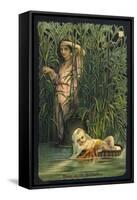 The Infant Moses is Cast Adrift Upon the Waters of the Nile-null-Framed Stretched Canvas