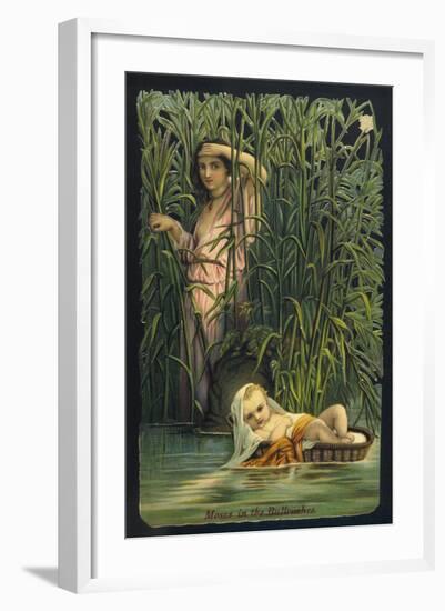 The Infant Moses is Cast Adrift Upon the Waters of the Nile-null-Framed Art Print