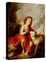 The Infant Saint John the Baptist-Bartolome Esteban Murillo-Stretched Canvas