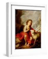 The Infant Saint John the Baptist-Bartolome Esteban Murillo-Framed Giclee Print