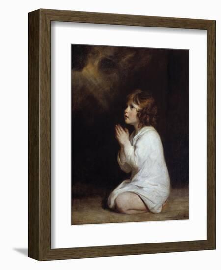 The Infant Samuel Praying by Joshua Reynolds-null-Framed Photographic Print