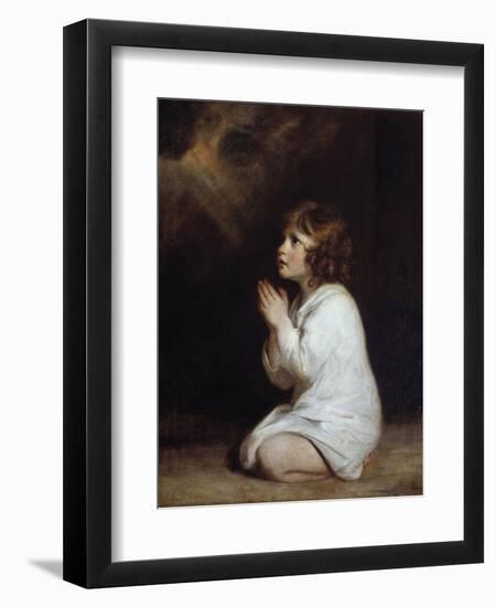 The Infant Samuel Praying by Joshua Reynolds-null-Framed Photographic Print