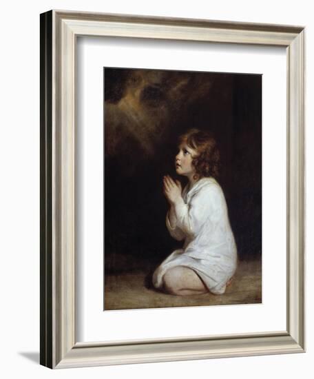 The Infant Samuel Praying by Joshua Reynolds-null-Framed Photographic Print