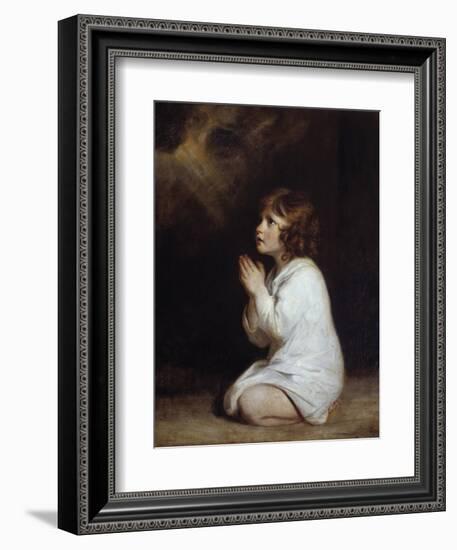 The Infant Samuel Praying by Joshua Reynolds-null-Framed Photographic Print