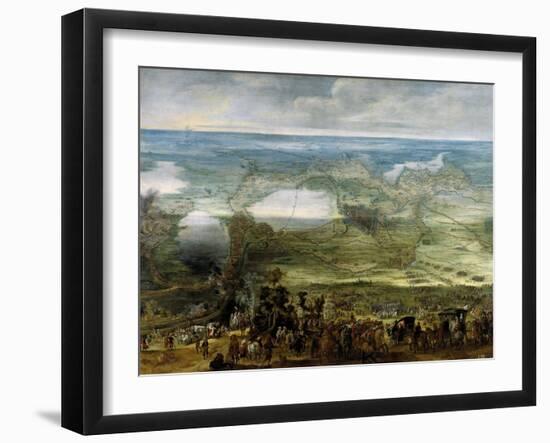 The Infanta Isabella Clara Eugenia at the Siege of Breda, ca. 1628.-Peter Snayers-Framed Giclee Print