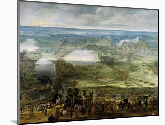 The Infanta Isabella Clara Eugenia at the Siege of Breda, ca. 1628.-Peter Snayers-Mounted Giclee Print