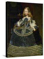 The Infanta Margarita Teresa (1651-1673) in a Blue Dress-Diego Velazquez-Stretched Canvas