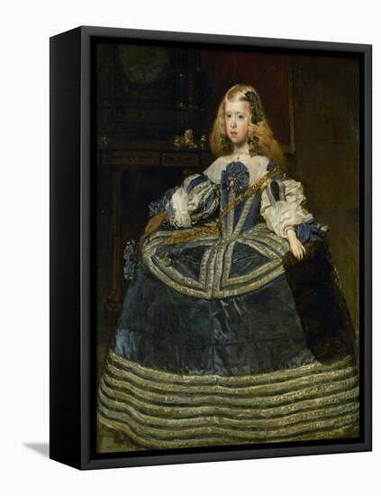 The Infanta Margarita Teresa (1651-1673) in a Blue Dress-Diego Velazquez-Framed Stretched Canvas