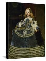 The Infanta Margarita Teresa (1651-1673) in a Blue Dress-Diego Velazquez-Stretched Canvas