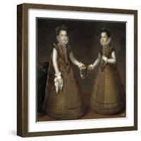 The Infantas Isabel Clara Eugenia and Catalina Micaela, Ca. 1575-Alonso Sanchez Coello-Framed Giclee Print